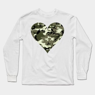 Camouflage Regular Love Heart Colorful pattern 2020 Long Sleeve T-Shirt